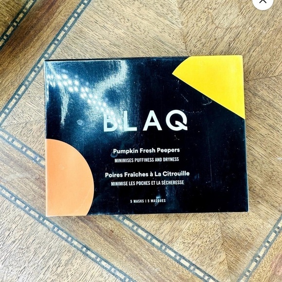 NIB BLAQ Treatment Pumpkin Fresh Peepers Stimulating Hyaluronic Acid Eye Mask - Picture 10 of 11